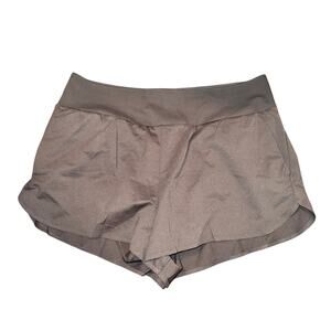 Uniqlo Ultra Stretch Active Running Shorts Women's Size XL Gray Lined Pockets